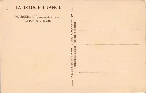 CPA Marseille Le Port de la Joliette, Hafen mit Segelschiff 1920