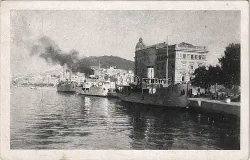 Postcard Split Split Hafen Partie, Schiffe, Schiffsanlegestelle 1950