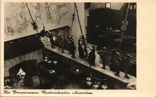 Amsterdam Amsterdam Het Brouwerswape, Smits' Restaurant, Rembrandtoplein 1950