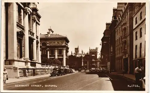 Postcard Oxford Beaumont Street, Strassen Ansicht 1954