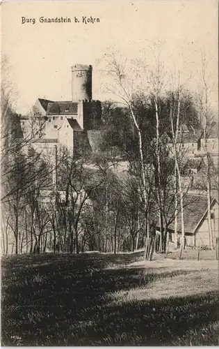 Ansichtskarte Gnandstein-Kohren-Sahlis Burg Gnandstein 1917