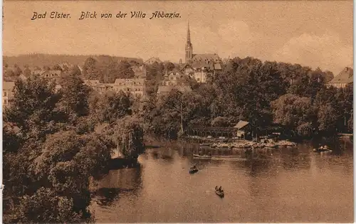 Ansichtskarte Bad Elster Blick von der Villa Abbazia 1917