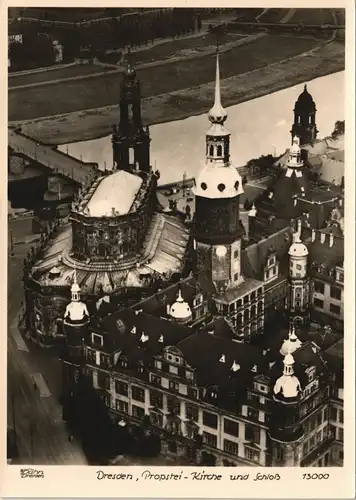Innere Altstadt-Dresden Blick auf Schloß Probstei-Kirche 1967 Walter Hahn:13000