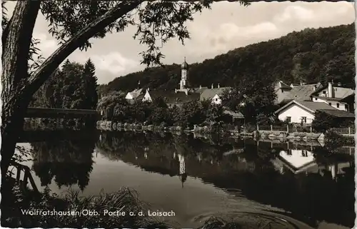 Ansichtskarte Wolfratshausen Partie a. d. Loisach 1960