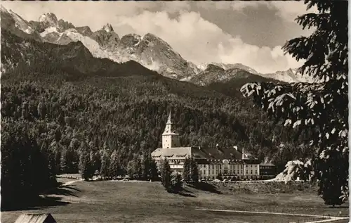 Ansichtskarte Elmau-Krün Schloss (Castle in Bavaria) 1955