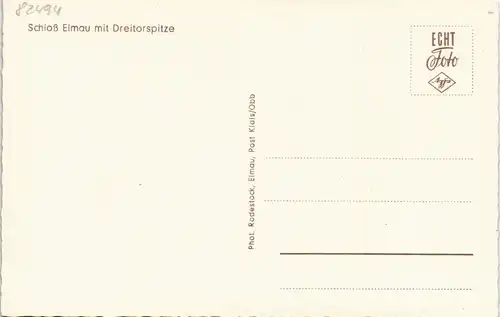 Ansichtskarte Elmau-Krün Schloss (Castle in Bavaria) 1955