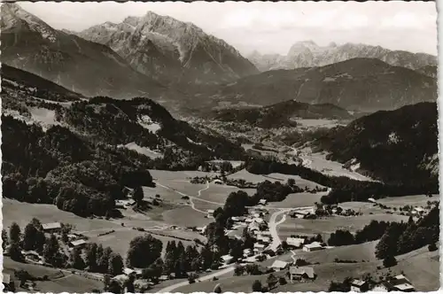 Oberau (Oberbayern) OBERAU gegen Berchtesgaden Umland-Ansicht 1960