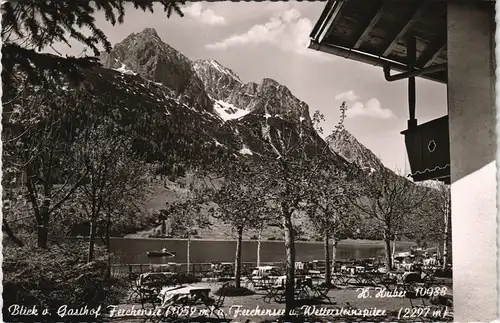 Mittenwald Blick v. Gasthof Ferchensee auf See u. Wetterstein 1960