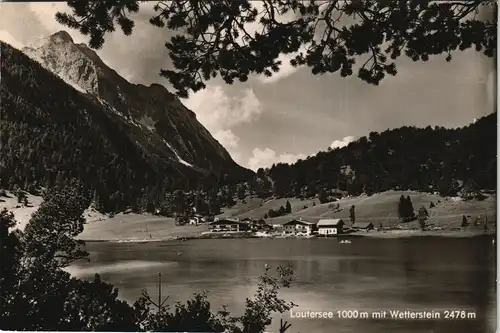 Ansichtskarte .Bayern Lautersee und Wetterstein, Wettersteingebirge 1959