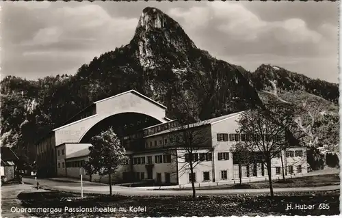 Ansichtskarte Oberammergau Passionstheater Blick zum Kofel 1960