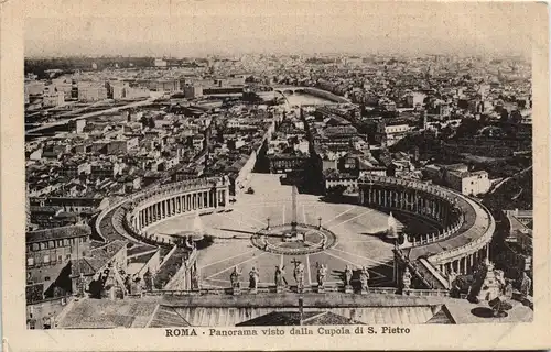 Cartoline Rom Roma Panorama visto dalla Cupola di S. Pietro 1920
