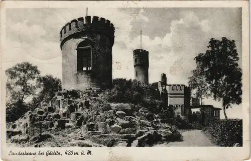 Ansichtskarte Görlitz Zgorzelec Landeskrone 1950   frankiert mit