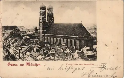 Ansichtskarte München Panorama-Ansicht Stadt mit Frauenkirche 1910