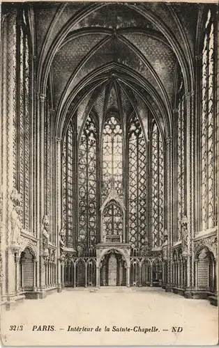 CPA Paris La Sainte-Chapelle Innenansicht Kirche 1925