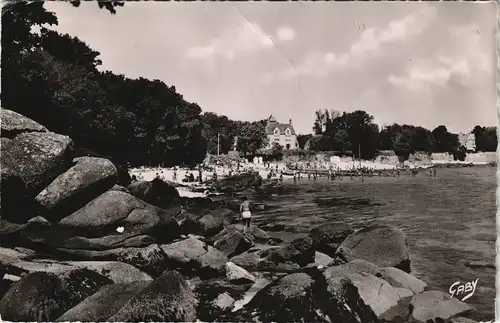 CPA Beg-Meil Rochers et Plage de la Cale, Küsten-Panorama 1955
