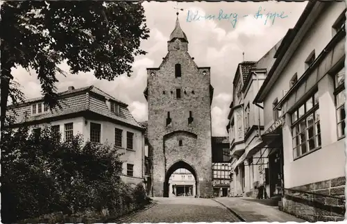 Ansichtskarte Blomberg Strassen Partie am Stadttor 1961