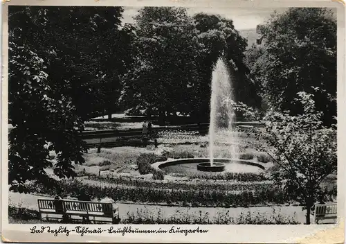 Teplitz-Schönau Teplice Park Springbrunnen Wasserkunst Wasserspiele 1941