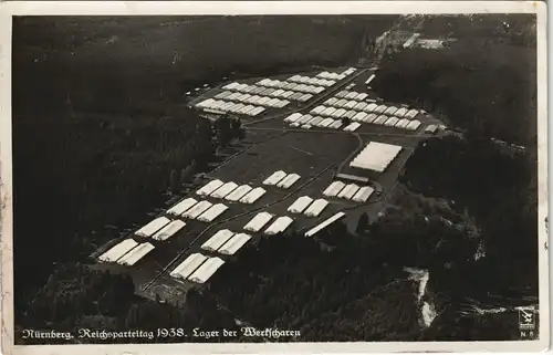 Ansichtskarte Nürnberg Luftbild Zeltlager Reichsparteitag 1938