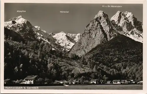 Ansichtskarte Hammersbach-Grainau Stadtpartie 1951