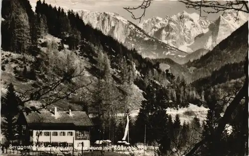 Ansichtskarte Bayrischzell Berggasthof am Tatzelwurm 1963