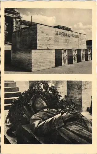 Ansichtskarte München Kriegerdenkmal vor dem Armeemuseum - 2 Bild 1929