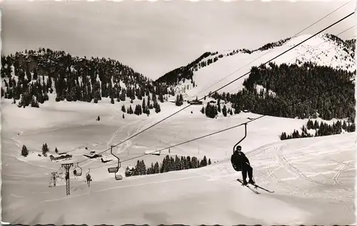 Ansichtskarte Spitzingsee-Schliersee Spitzingsee - Skilift mit Firstalm 1963