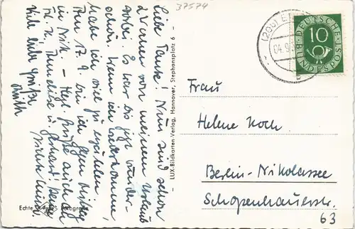 Ansichtskarte Einbeck Brodhaus und Rats-Apotheke 1952