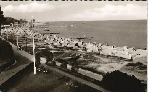 Ansichtskarte Grömitz (Holstein) Strand, Promenade 1964