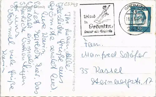 Ansichtskarte Grömitz (Holstein) Strand, Promenade 1964