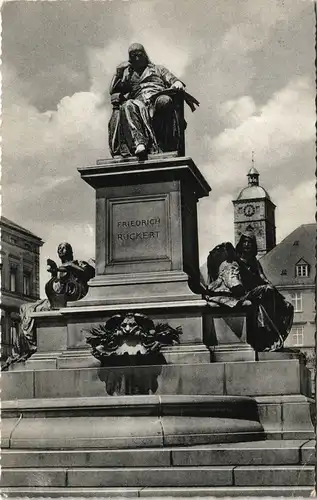 Ansichtskarte Schweinfurt Rückert-Denkmal 1956