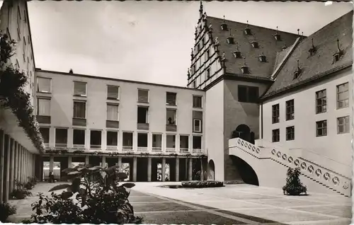 Ansichtskarte Schweinfurt Rathaus - Innenhof 1964