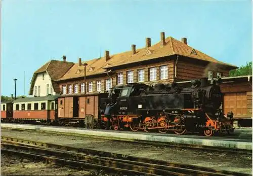 Ansichtskarte Kühlungsborn Bahnhof, Dampflokomotive 1980