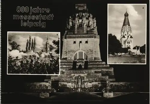 Ansichtskarte Leipzig MB Völkerschlachtdenkmal bei Nacht 800 Jahre 1967