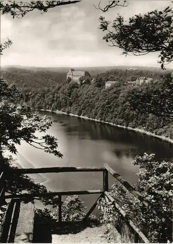 Ansichtskarte Burgkhammer-Burgk (Saale) Fernblick auf Schloss Burgk 1977