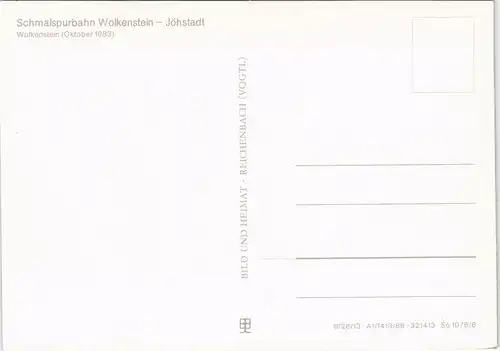 Ansichtskarte Wolkenstein Bahnhof Eisenbahn - Schmalspurbahn 1986