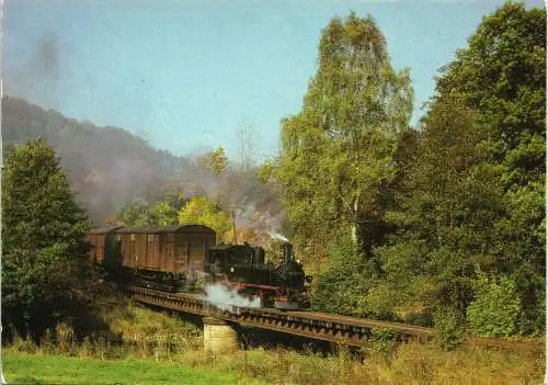 Ansichtskarte Streckewalde Güterzug mit Lokomotive 99 1585