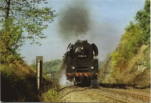 Sammelkarte  Verkehr/KFZ Eisenbahn Dampf-Lokomotive 1985