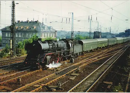 Innere Neustadt-Dresden Schnellzug Dampflokomotive 03 2135 mit Reisezug 1990