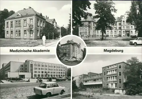 Ansichtskarte Magdeburg Medizinische Akademie 1985