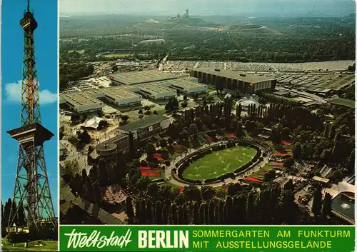 Charlottenburg-Berlin Funkturm Luftbild Sommergarten Ausstellungsgelände 1980