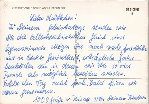 Ansichtskarte Berlin INTERNATIONALE GRÜNE WOCHE BERLIN 1972