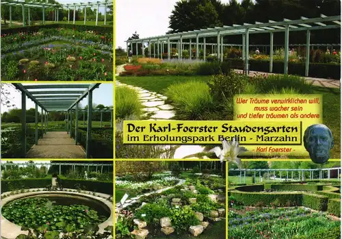 Marzahn-Berlin Mehrbild-AK Erholungspark Karl-Foerster Staudengarten 2005