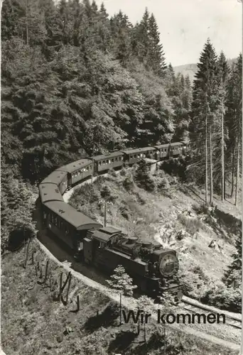 Ansichtskarte  Wir kommen, Harzquerbahn, Eisenbahn 1984 #