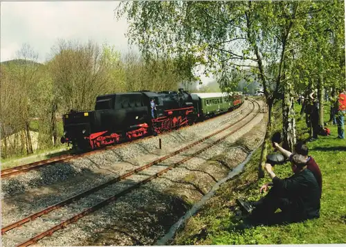 Dampflokomotive Sonderzug Jubiläum Eisenbahnstrecke Schwarzenberg - Zwickau 2008