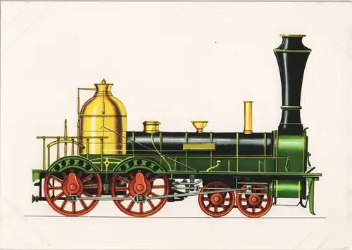 Lokomotive  Württembergische  Staatsbahn   Eisenbahn (Zeichnung Swoboda) 1975