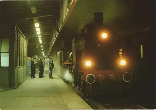 Ansichtskarte Zwickau Dampflok im Hbf Museums-Lokomotive 38 1182 1986