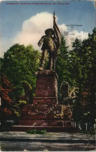 Ansichtskarte Innsbruck Andreas Hofer Denkmal am Berg Isel color Ansicht 1925