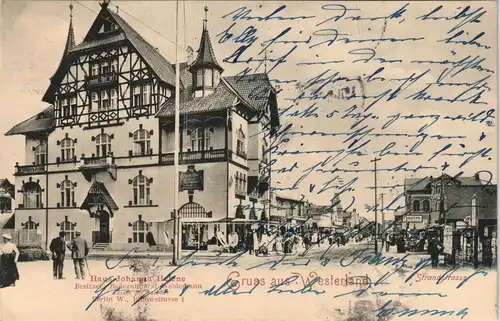 Ansichtskarte Westerland-Gemeinde Sylt Strandstraße, Haus Johanna Helene 1905
