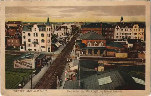 Ansichtskarte Westerland-Gemeinde Sylt Friedrichstraße, Orient-Teppiche 1921