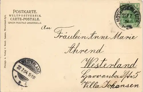 Westerland-Gemeinde Sylt Sylter Typen Sylt der süsse Heinrich 1904